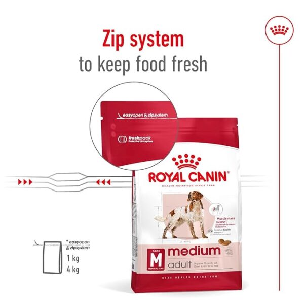 Royal Canin Medium Adult Dry Meat Dog, 1 Kg, 1 Count - Image 4
