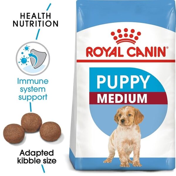 Royal Canin Medium Puppy Dry Dog Food, Meat Flavour, 1 Kg,Pack of 1 - Image 4