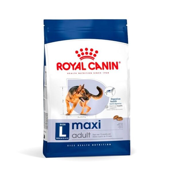Royal Canin Pellet Dog Food Maxi Adult, Chicken Flavor, 10 Kg (3182550774581),Pack of 1