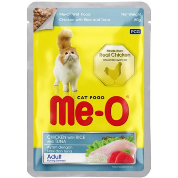 Meo Adult Chicken Rice & Tuna Cat Wet Food Pouch